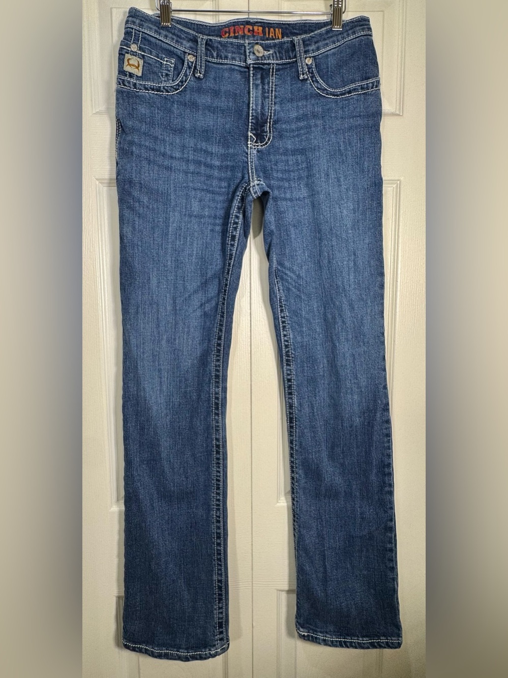 Cinch Ian Slim Fit Bootcut Jeans Medium Wash Western Denim tag 31x34-see photos